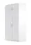 Aufsatz für Drehtürenschrank / Eckkleiderschrank Messini 06, Farbe: Weiß / Weiß Hochglanz - Abmessungen: 40 x 117 x 117 cm (H x B x T)
