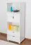 Standregal, 60 cm breit, Kiefer Holz-Massiv, Farbe: Weiß Abbildung