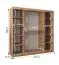 Schiebetürenschrank / Kleiderschrank Jan 05A, Farbe: Eiche Sonoma / Schwarz - Abmessungen: 200 x 200 x 62 cm ( H x B x T)
