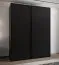 Kleiderschrank / Schiebetürenschrank | 10 Einlegeböden | 11 Fächer |245,5 x 190 x 64 cm | 2 Kleiderstangen | 2 Schiebetüren | Soft-Close | Farbe: Schwarz