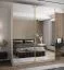 Kleiderschrank / Schiebetürenschrank | 2 Kleiderstangen | 2 Schiebetüren | 11 Fächer | Farbe: Weiß | 245,5 x 190 x 64 cm | Soft-Close | Spiegel