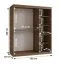 Kleiderschrank | Farbe: Walnuss Warmia | 5 Fächer | 2 Kleiderstangen | hochwertig Verarbeitet | 150 x 62 x 200 cm | Schiebetürenschrank | dekorative Spiegeltür
