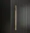 Moderner Schiebetürenschrank mit 10 Fächern Jotunheimen 130, Farbe: Schwarz - Abmessungen: 208 x 200,5 x 62 cm (H x B x T)