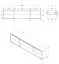 TV-Schrank / TV-Möbel | Farbe: Kaschmir | eine Schublade | 2 Drehtüren | 183 x 40 x 52 cm | 1 Kabeldurchführung | drei Fächer | TV-Unterschrank