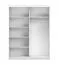 Kleiderschrank / Schiebetürenschrank | Weiß / Eiche | Galtee 04 |160 x 61 x 195 cm | 2 Türen | 6 Fächer | großes Fassungsvermögen