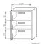 Schuhschrank Pamanukan 06, Farbe: Erle - Abmessungen: 69 x 50 x 34 cm (H x B x T)