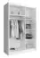 Moderner Kleiderschrank Bickleigh 03, Farbe: Grau - Abmessungen: 200 x 130 x 62 cm (H x B x T), mit fünf Fächern