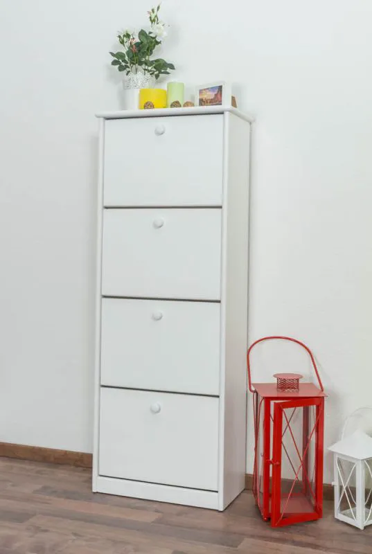 Schuhschrank massiv weiß