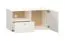 Eleganter TV-Schrank mit einer Tür Aenna 109, eine Schublade, zwei Fächer, Farbe: Weiß / Eiche, Maße: 51,5 x 101 x 46,5 cm, Griffe: Weiß, für Wohnzimmer