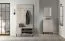 Schmale Garderobe mit Lamellen Design Petkula 17, Farbe: Beige hell, ABS-Kantenschutz, Haken: Schwarz, sehr stabil und robust, 3 Haken, für Vorraum