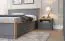 Doppelbett Lotofaga 22, Farbe: Grau / Walnuss - Liegefläche: 160 x 200 cm (B x L)