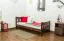Kinderbett / Jugendbett  Kiefer Vollholz massiv Nussfarben A22, inkl. Lattenrost - Abmessung 90 x 200 cm 