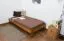 Kinderbett / Jugendbett Kiefer Vollholz massiv Eichefarben A10, inkl. Lattenrost - Abmessung 90 x 200 cm