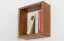 Hängeregal / Wandregal Kiefer massiv Vollholz Eichefarben Rustikal Junco 283A - 30 x 30 x 12 cm (H x B x T) 