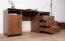Schreibtisch Mojokerto 06, Farbe: Walnuss / Schwarz - Abmessungen: 77 x 160 x 60 cm (H x B x T)