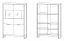Vitrine Bassatine 02, Farbe: Eiche rustikal / Grau / Schwarz - 150 x 109 x 40 cm (H x B x T)