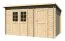 Holz-Gartenhaus 3,91 x 3,8 Meter (inkl. Dach) | Naturbelassen | Pultdach | 28 mm Blockbohlen-Haus Abbildung