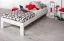 Bettrahmen für Kinder / Kinderbett 100 x 200 cm | Massivholz: Kiefer | Weiß Lackiert Abbildung