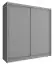 Schlichter Schwebetürenschrank Bickleigh 20, Farbe: Grau - Abmessungen: 200 x 180 x 62 cm (H x B x T), mit fünf Fächern