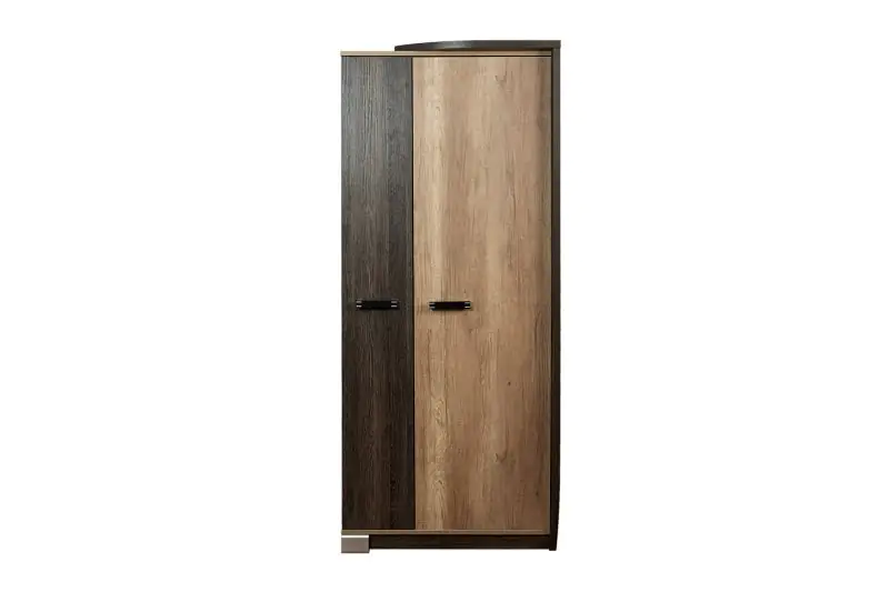 80 cm breiter Kleiderschrank mit 2 Türen | Farbe: Braun Abbildung