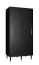 Schlichter Schiebetürenschrank Jotunheimen 230, Farbe: Schwarz - Abmessungen: 208 x 100,5 x 62 cm (H x B x T)