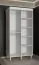 Schiebetürenschrank mit fünf Fächer Jotunheimen 265, Farbe: Weiß - Abmessungen: 208 x 100,5 x 62 cm (H x B x T)