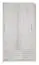 Schiebetürenschrank / Kleiderschrank Sidonia 10, Farbe: Eiche weiß - Abmessungen: 203 x 118 x 61 cm (H x B x T)