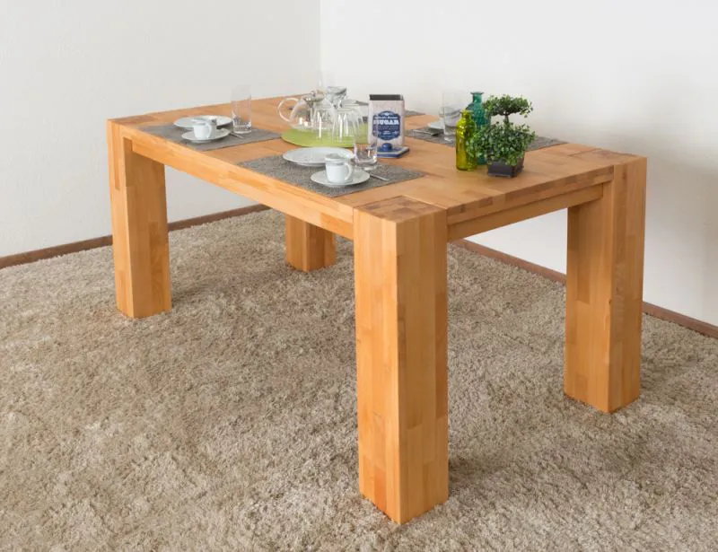 Esstisch Wooden Nature 115 Buche massiv geölt - 160 x 90 cm (B x T)