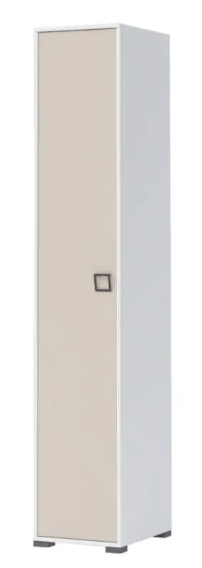 Kleiderschrank / Drehtürenschrank Jugendzimmer Weiß 236x44x56 cm Abbildung