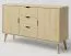 Kommode Kiefer massiv natur Aurornis 45 - Abmessungen: 84 x 142 x 40 cm (H x B x T)