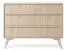 Kommode Crewe 08, Farbe: Beige / Eiche - Abmessungen: 80 x 106 x 38 cm (H x B x T)