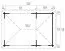 Pavillon / Pergola inkl. Pfosten, Grundfläche: 17,95 m², aus nordischen Fichtenholz, Zeltdach, Blockbohlenstärke 70 mm, Außenmaße: 350 x 513 cm