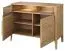 Kleine Kommode mit LED-Beleuchtung Gorica 10, in Eiche Gold, 85 x 111 x 50 cm, Soft Close System, teilmassiv, Antisol-Glas Bronze