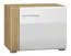 Anbaukommode für TV-Unterschrank Tullahoma 07, Farbe: Eiche / Weiß Glanz - Abmessungen: 47 x 60 x 42 cm (H x B x T), mit 1 Tür und 1 Fach