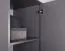 Schlichter Kleiderschrank mit Spiegel Hannut 38, Farbe: Anthrazit - Abmessungen: 190 x 150 x 56 cm (H x B x T)