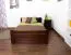 Holzbett Buche 120 x 200 cm Dunkelbraun Abbildung