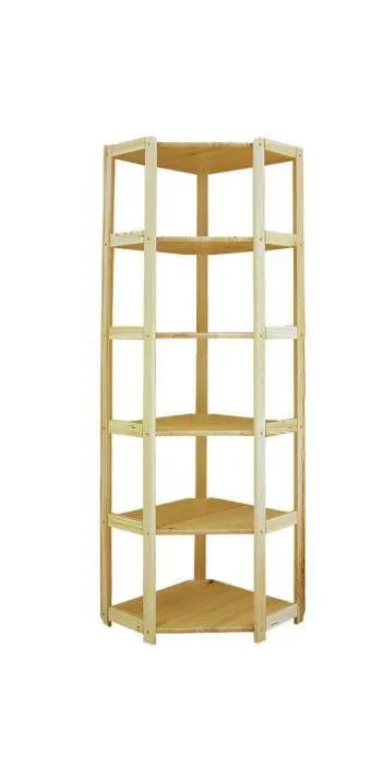 Regal, Küchenregal, Wohnzimmerregal, Bücherregal - 52 cm breit, Kiefer Holz-Massiv, Farbe: Natur Abbildung