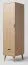 Schrank Eiche massiv natur Aurornis 02 - Abmessungen: 200 x 50 x 60 cm (H x B x T)