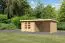 Gartenhaus SET naturbelassen mit Anbaudach 3,3m, Rück- und Seitenwand, Grundfläche: 7,5m²