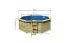 Pool aus Holz Modell 1 X SET, Farbe: Natur KDI, Ø 432,5 cm, inkl. Leitern