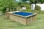 Holzpool 2 SET rechteckig, Farbe: Natur KDI, Ø 564 cm, inkl. Filterpaket, Leitern & Terrasse