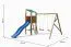 Spielturm Anton inkl. Doppelschaukel und Wellenrutsche FSC®