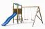 Spielturm / Kletterturm Anton inkl. Doppelschaukel und Wellenrutsche FSC®