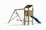 Kinderspielturm / Spielanlage Anton inkl. Doppelschaukel und Wellenrutsche FSC®