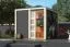 Modernes Gartenhaus mit Schiebetür, Farbe: Terragrau, Grundfläche: 5,86 m²