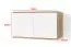 Hängeschrank mit Push-to-open Funktion Jaralillo 04, zwei Türen, Farbe: Eiche Artisan / Weiß, vier Fächer, für die Garderobe, Maße: 42 x 70 x 40 cm