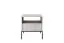 Nachtkommode mit einer Schublade Worthing 58, Farbe: Grau / Schwarz / Gold - Abmessungen: 56 x 54 x 39 cm (H x B x T)
