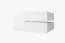 Stylischer Kleiderschrank mit genügend Stauraum Hochfeiler 03, Farbe: Weiß / Weißer Marmor - Abmessungen: 200 x 100 x 62 cm (H x B x T), mit zwei Kleiderstangen und fünf Fächern