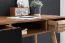 Schreibtisch im Retro Stil, Farbe: Sheesham / Schwarz - Abmessungen: 75 x 60 x 117 cm (H x B x T), mit 2 Schubladen & Fach