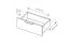 Schmales Sideboard mit zwei Türen Raoued 04, Farbe: Anthrazit - Abmessungen: 81 x 103 x 39,5 cm (H x B x T)